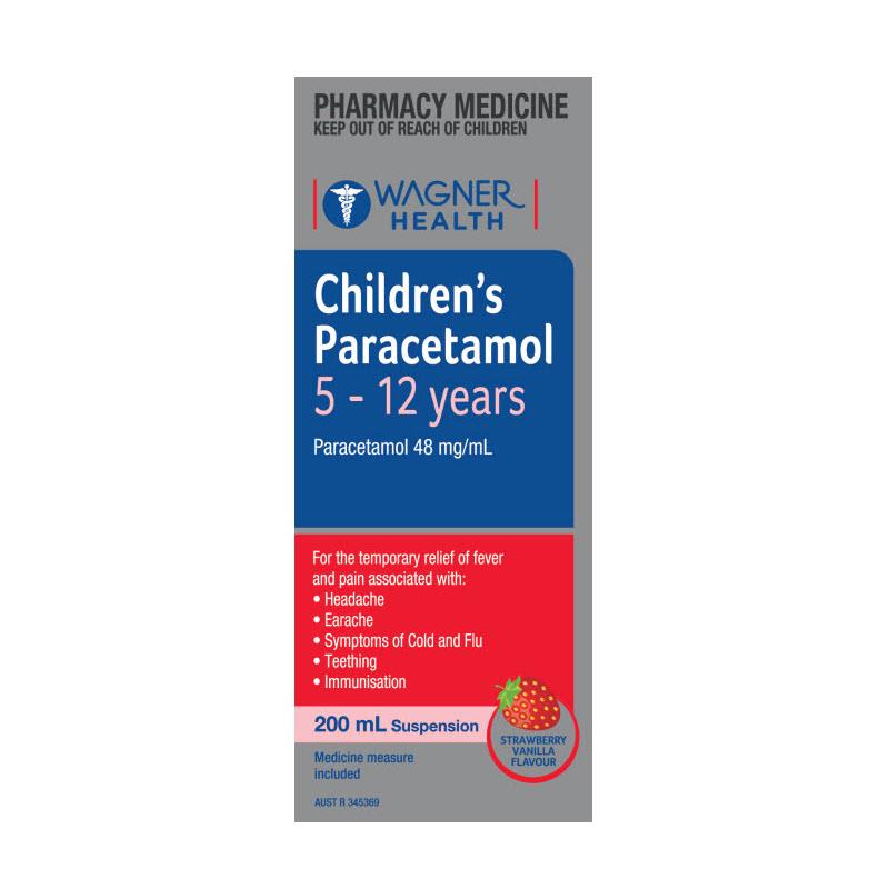 Buy Wagner Health Childrens 512 Years Paracetamol 200ml Online at