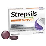 Strepsils Herbal Immune Support Lozenges Elderberry Echinacea 16 Pack
