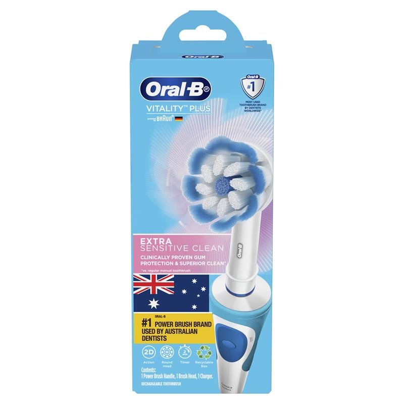 Afdeling Manie Milieuvriendelijk Buy Oral B Power Toothbrush Vitality Extra Sensitive Online at Chemist  Warehouse®