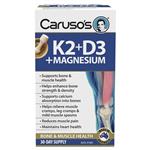 Carusos Vitamin K2 + D3 + Magnesium 30 Tablets