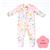 Bambi Mini Co. Wrigglesuit Girls Pink Neon Floral 3-6