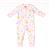 Bambi Mini Co. Wrigglesuit Girls Pink Neon Floral 6-12 With Grippy Feet