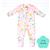 Bambi Mini Co. Wrigglesuit Girls Pink Neon Floral 12-18 With Grippy Feet