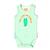 Bambi Mini Co. Supersinglet Bodysuit Boys Green Croc and Triangles 2 pack 0-3