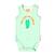 Bambi Mini Co. Supersinglet Bodysuit Boys Green Croc and Triangles 2 pack 12-18