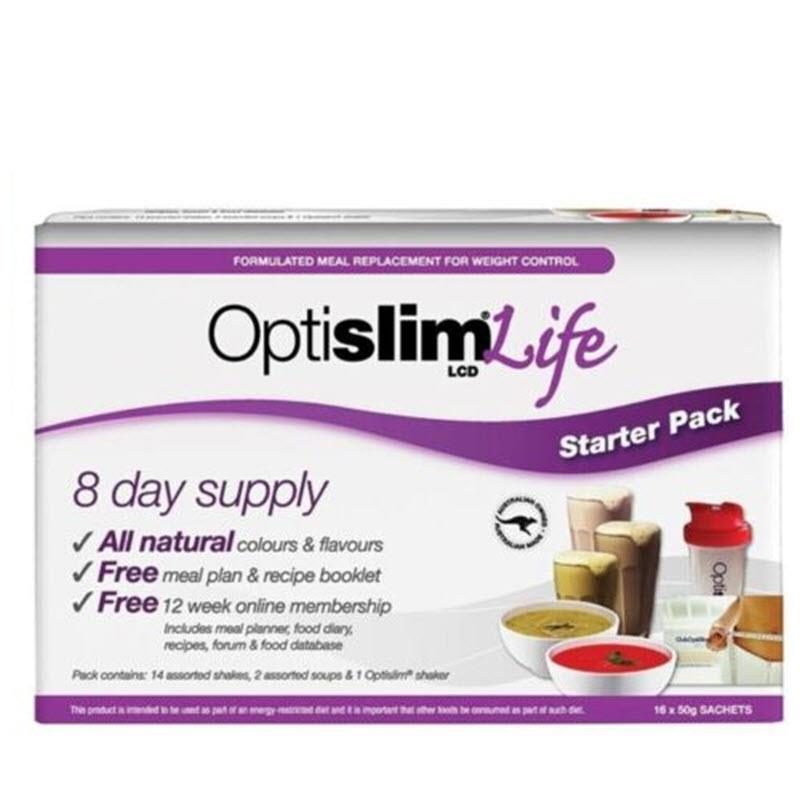 Buy Optislim Life LCD Starter Pack 8 Day Supply 16 x 50g Sachets Online