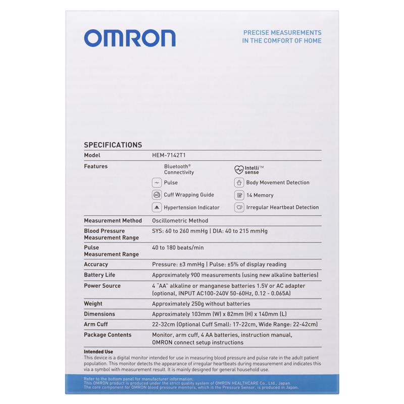 OMRON HEM7142T1 MED CUFF B/P MONITOR - Direct Chemist Outlet