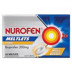 Nurofen Meltlets Pain Relief Citrus 200mg Ibuprofen 24 Pack