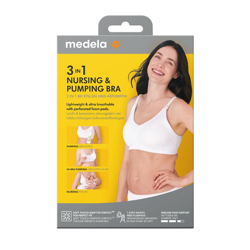 Medela Hands-free 3 in 1 Nursing & Pumping Bra Black L Online Only