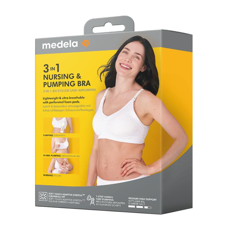 Medela 3 in 1 Nursing and Pumping Bra - Extra Large - Chai