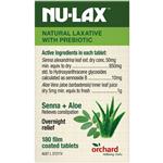 Nulax Natural Laxative Tablets With Prebiotic Senna + Aloe 180 Tablets
