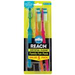 Reach Toothbrush Crystal Clean Value 5 Pack