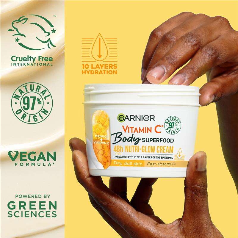 Buy Garnier Body Superfood Mango And Vitamin C Nutri Glow Cream 380ml