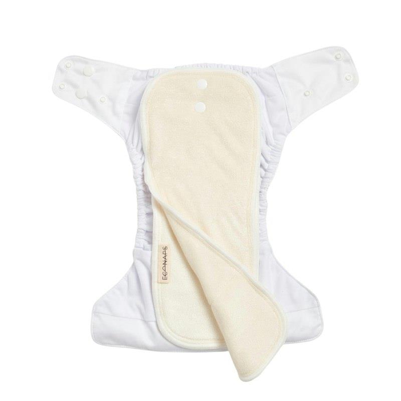 Buy EcoNaps Reusable Cloth Nappy Snow White One Size Online at Chemist ...
