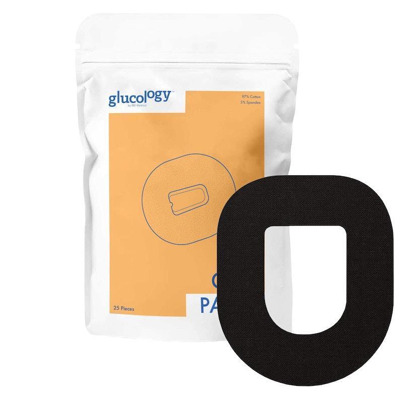 Glucology 25 Pack CGM Patches for Omnipod Black product image