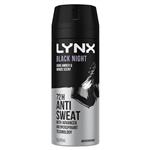 Lynx Deodorant Antiperspirant Black Night 165ml