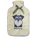 McGloins Hot Water Bottle Character with Bow Fleece Cover