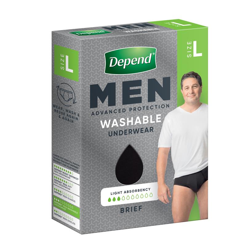 Buy Depend Men Washable Incontinence Underwear Large Online at Chemist  Warehouse®