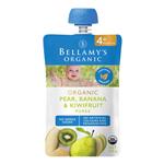 Bellamys Organic Pear Banana & Kiwifruit Puree 4+ Months 120g