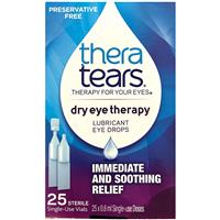 Buy Thera Tears Dry Eye Therapy Lubricant Eye Drops 25 x 0.6ml Vials ...