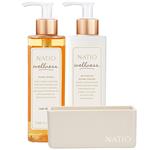 Natio Wellness Golden Halo Hand Wash & Cream 240ml gift set