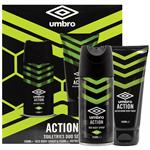 Umbro Action 150ml Spray + 150ml Body Wash 2 Piece Set