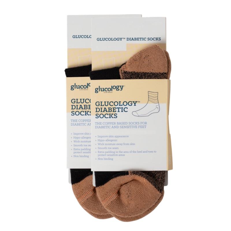 Glucology Copper Based Loose Top Classic Socks 2 Pairs Black Medium product image