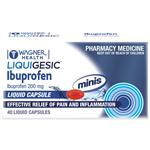 Wagner Health Liquigesic Mini Ibuprofen 200mg 40 Liquid Capsules