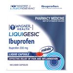 Wagner Health Liquigesic Mini Ibuprofen 200mg 100 Liquid Capsules