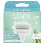 Gillette Venus Comfort Glide Sensitive Womens Razor Blade Refills 4 Pack