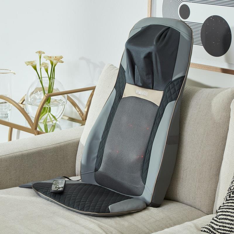  Homedics Back Massager with Heat, Shiatsu Elite II Heated Neck  and Back Massage Cushion. 3 Different Massage Styles and 3 Massage Zones.  Comes with Controller and Chair Straps : Health & Household