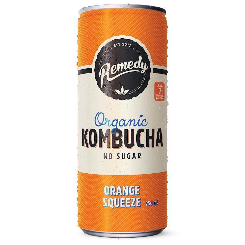 Remedy Kombucha Orange Squeeze 250ml Can x 24 product image