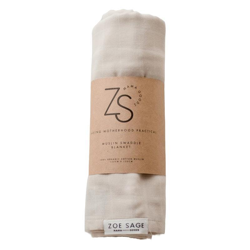 Zoe Sage Organic Muslin Swaddle Wrap Oat 1pc