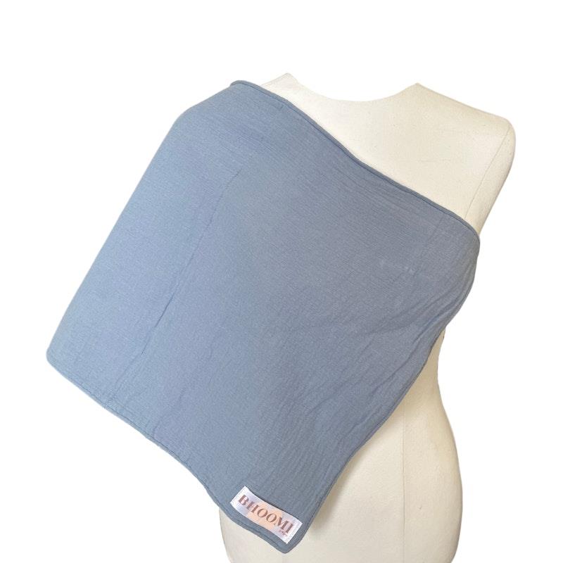 Flown Oak Tie Up Burp Cloth and Nursing Cover Blue product image