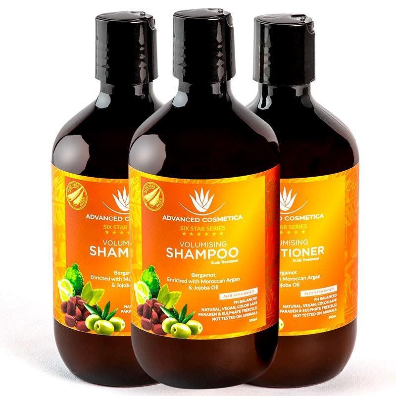 Advanced Cosmetica Six Star Series volumising shampoo x2 Conditioner x 1 (500ml) Triple Pack product image