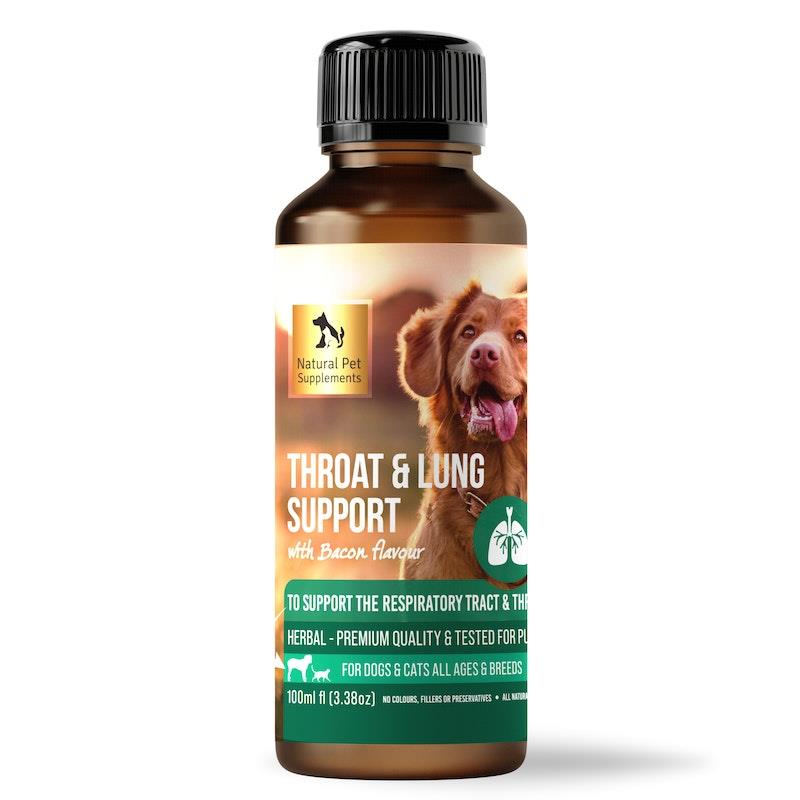 Buy Natural Pet Supplements Throat and Lung Support Bacon Flavour