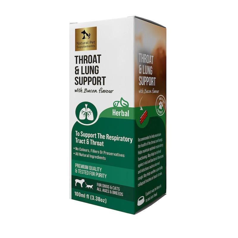 Buy Natural Pet Supplements Throat and Lung Support Bacon Flavour