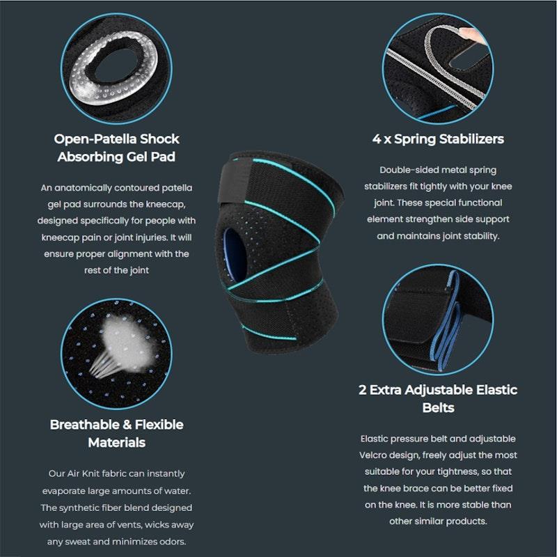 Buy BodyAssist Gel Knee Sports Support with Stability Strap One Size