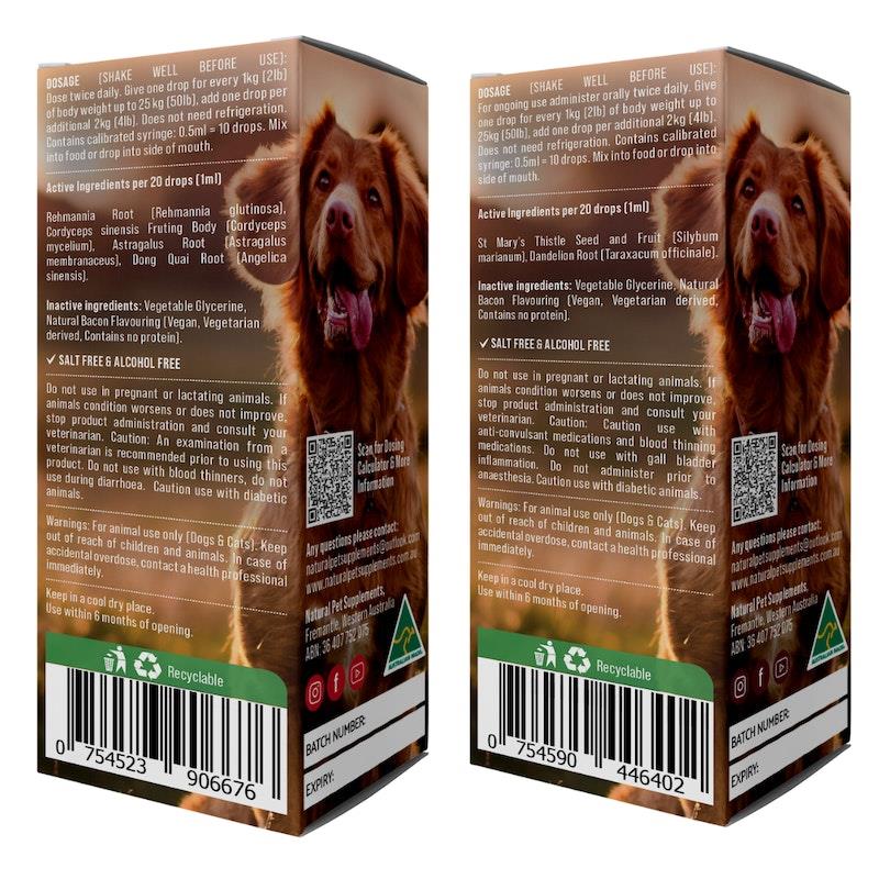 Buy Natural Pet Supplements Kidney Support Kit for Dogs and Cats Bacon