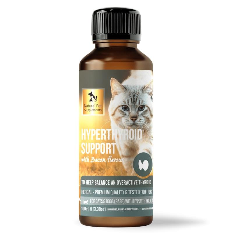 Buy Natural Pet Supplements Hyperthyroid Support Herbal Tincture for Cats 100ml Online at