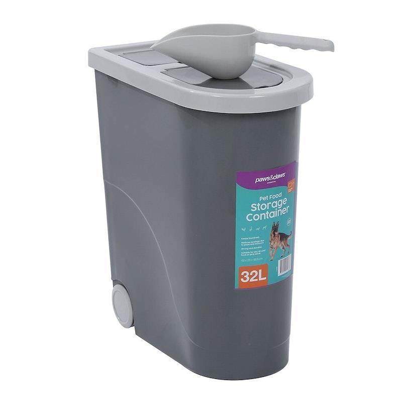 PAWS AND CLAWS Pet Food Storer 32L w/ Scoop 1pc product image