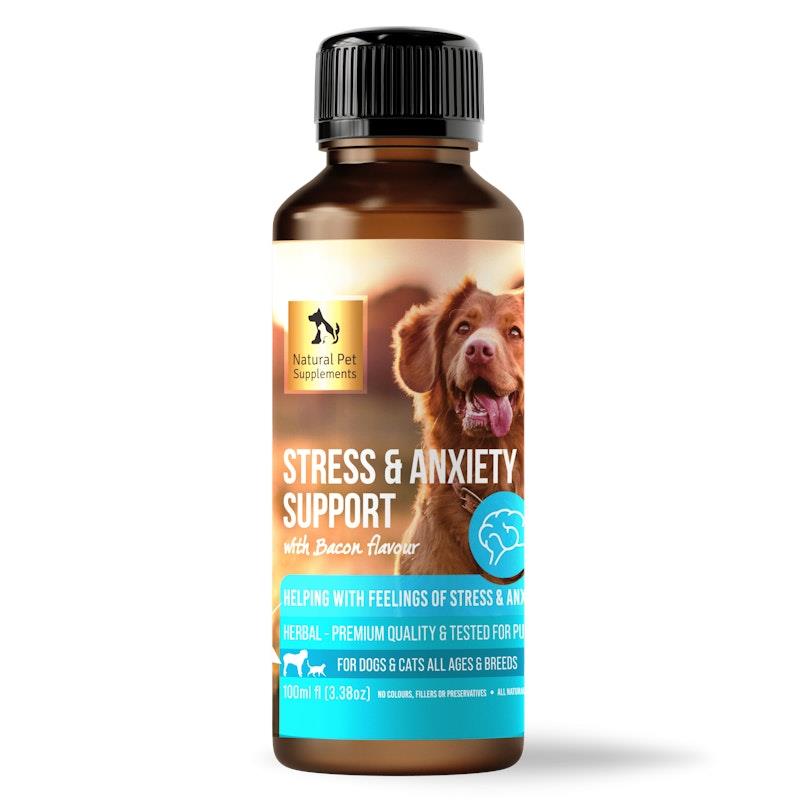 Natural Pet Supplements Stress Support Bacon Flavour Liquid 100ml