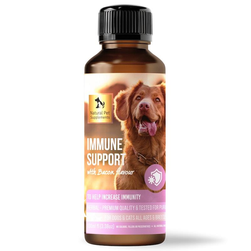 Buy Natural Pet Supplements Immune Support Bacon Flavour Liquid 100ml