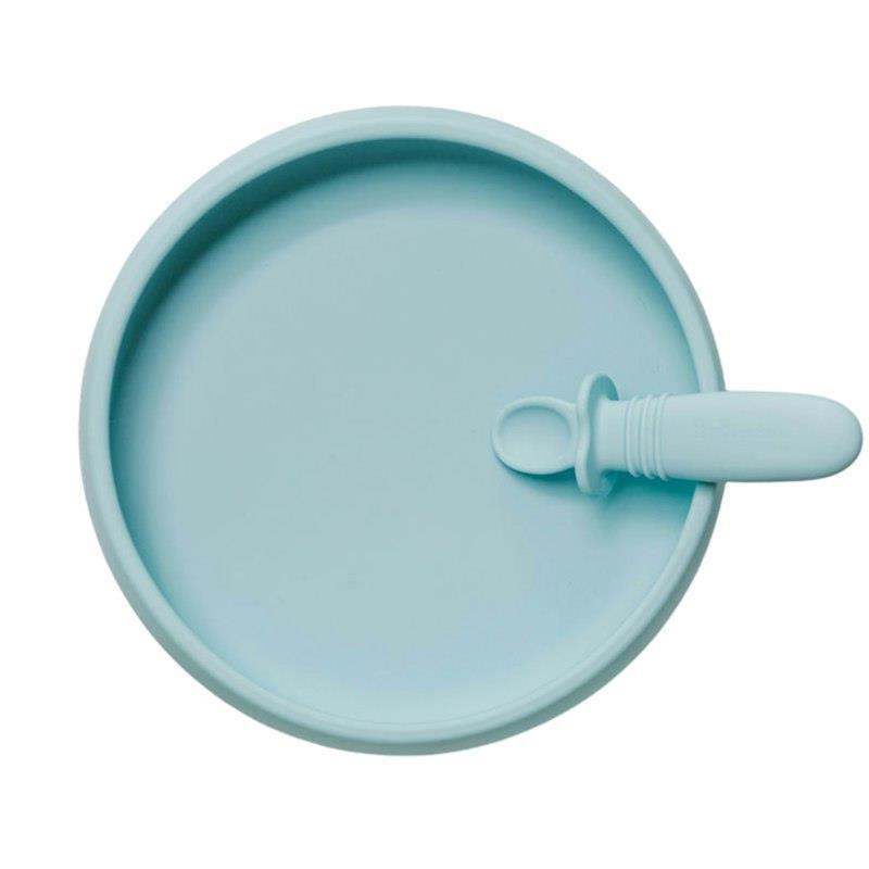 Starting Solids Australia Suckie Scoop Plate Blue Lemonade