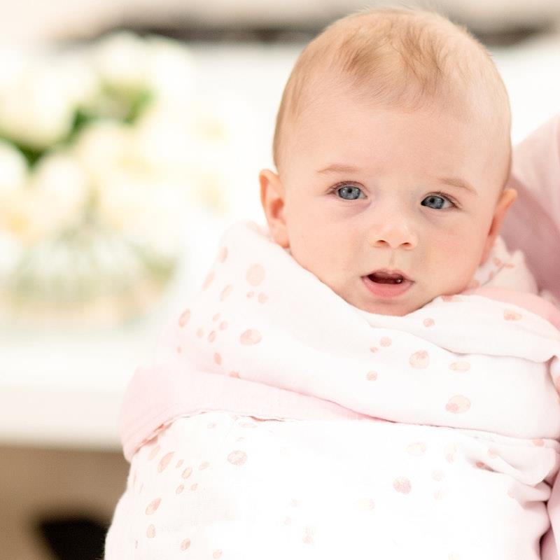 Buy Little Bamboo Muslin Baby Blanket Dusty Pink 1pc Online at