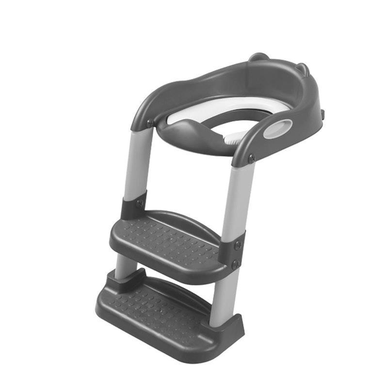 BoPeep Kids Toilet Ladder Toddler Training Step Stool Soft Seat Non Slip Grey product image