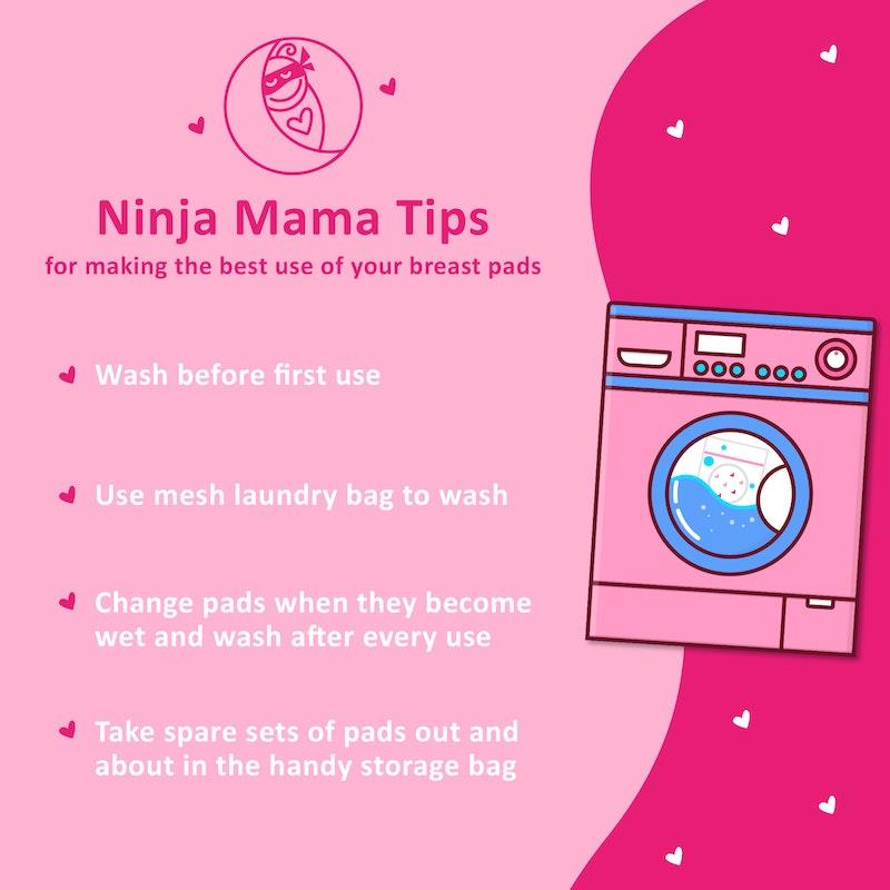 Buy Ninja Mama Super Soft Washable Breast Pads Pack of 14 Online at