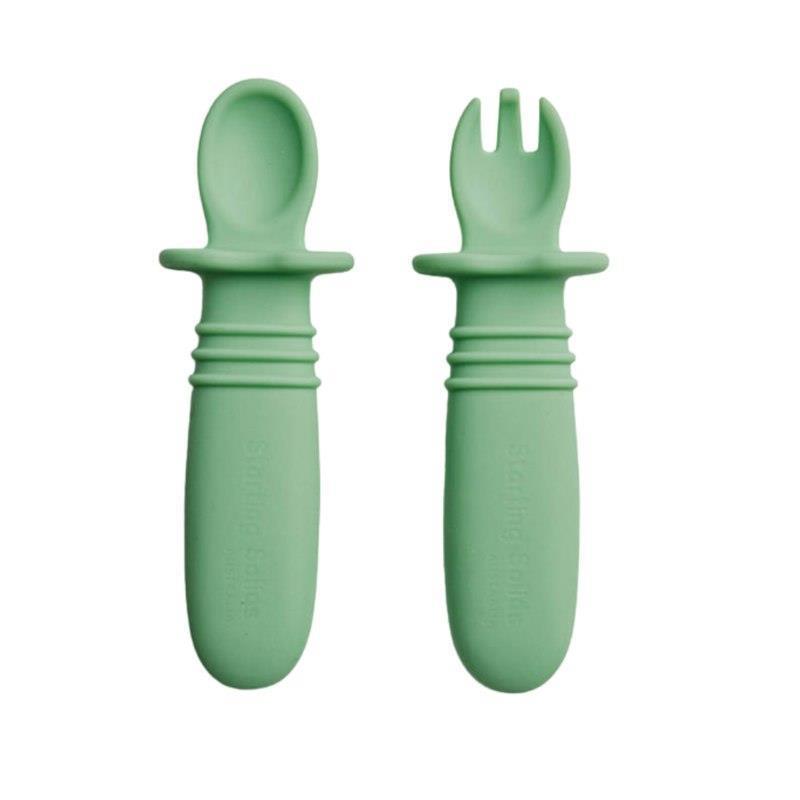 Starting Solids Australia Selfie Spoon + Fork Mint Crisp product image