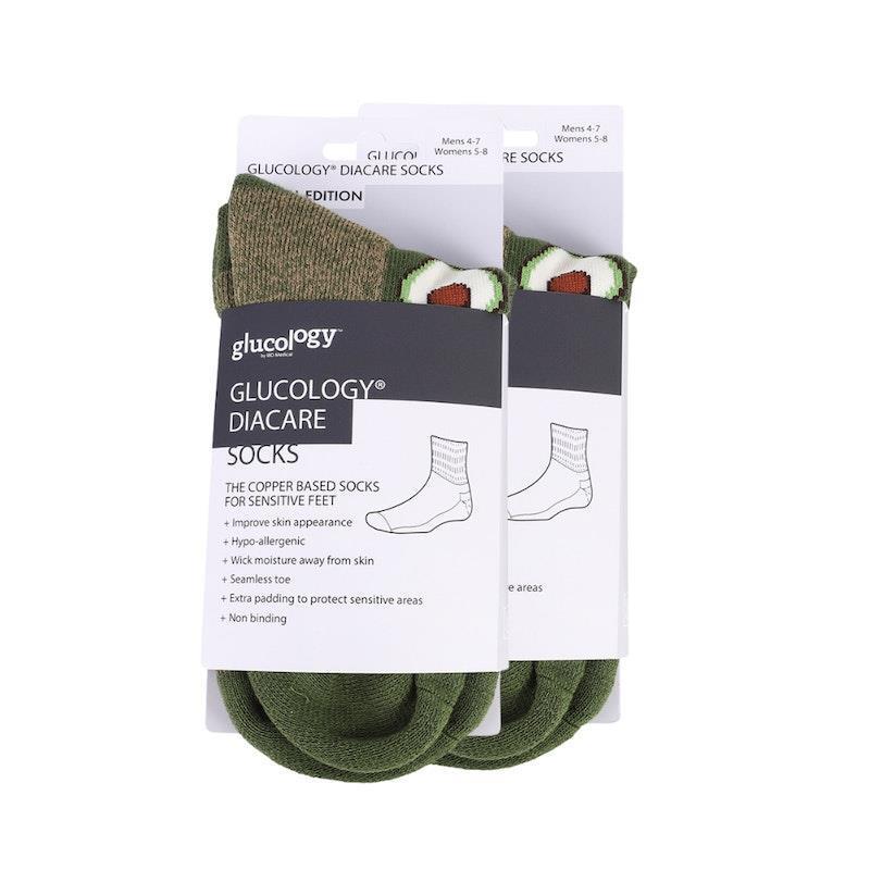 Glucology Copper based Socks | 2 Pairs Small/ Avocado product image