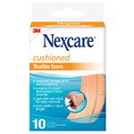 Nexcare Cushioned Flexible Foam Lengths 6cm x 10cm 10 Pack